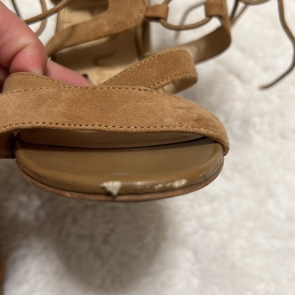 Sam Edelman Beige Caged Block Heel Sandals - size 9 - Picture 6 of 8